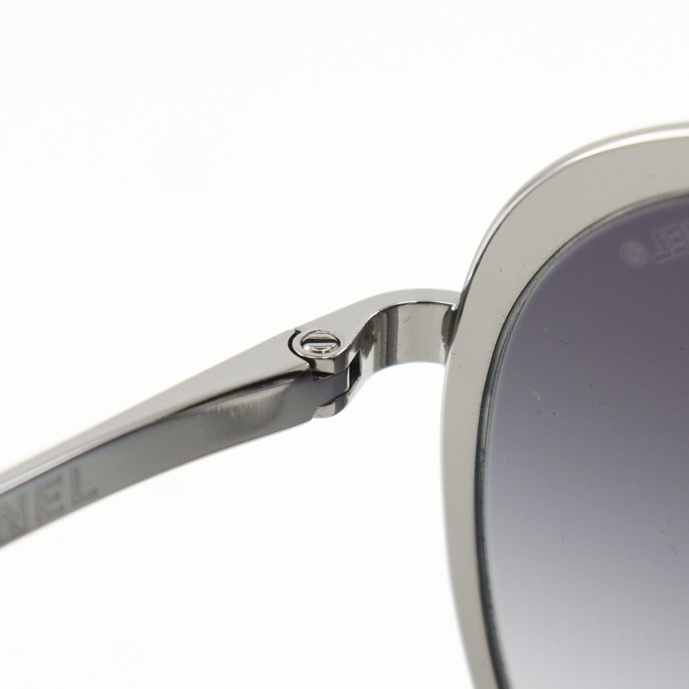 CHANEL sunglasses 4206 plastic Silver / blue
