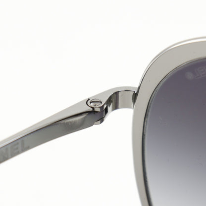 CHANEL sunglasses 4206 plastic Silver / blue