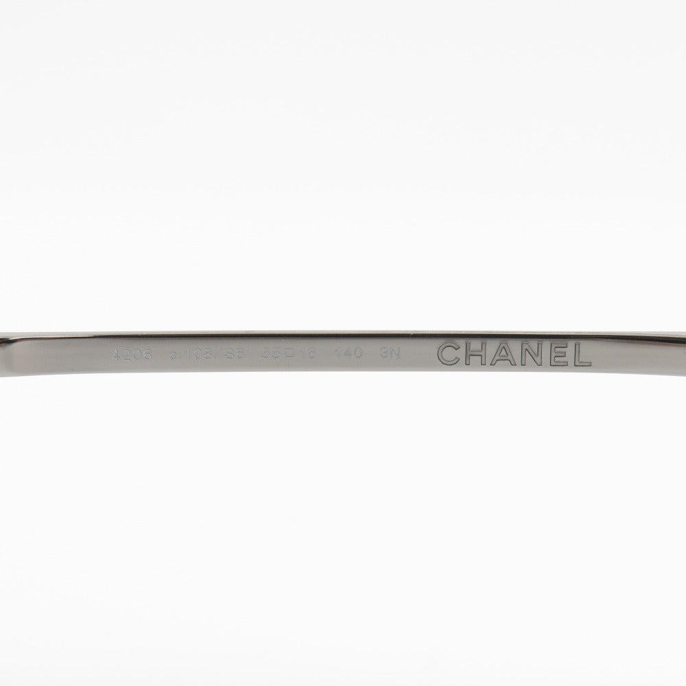 CHANEL sunglasses 4206 plastic Silver / blue