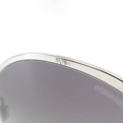 CHANEL sunglasses 4206 plastic Silver / blue