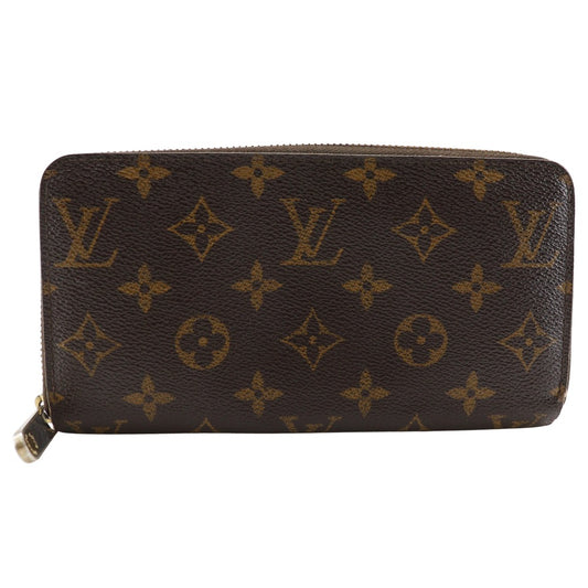 LOUIS VUITTON Long Wallet Purse M60017 Monogram canvas Brown Zippy wallet