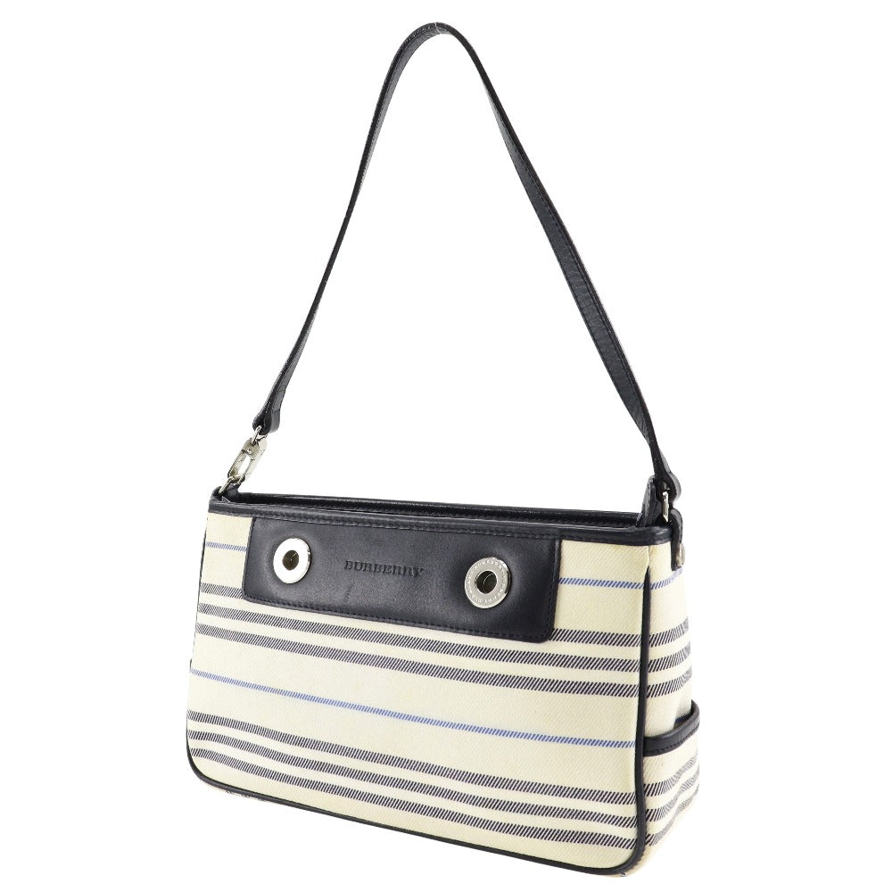 BURBERRY Shoulder Bag canvas off white one belt
