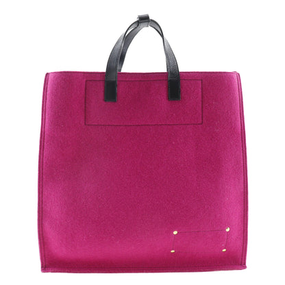 SAINT LAURENT Tote Bag Felt, Leather pink Women Used Authentic
