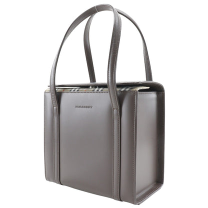 BURBERRY Handbag Calfskin Brown Nova Check box