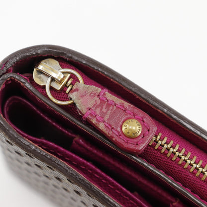 LOUIS VUITTON Bifold Wallet M95188 Monogram canvas Brown / Pink Monogram Perfo Compact zip