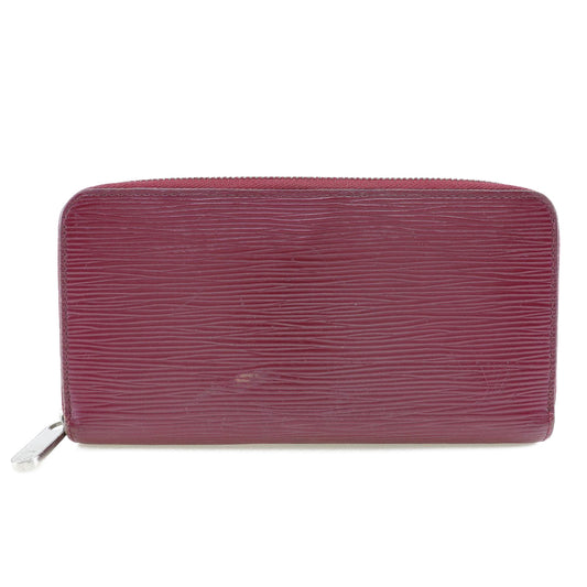 LOUIS VUITTON Long Wallet Purse Epi Leather Red Zippy wallet