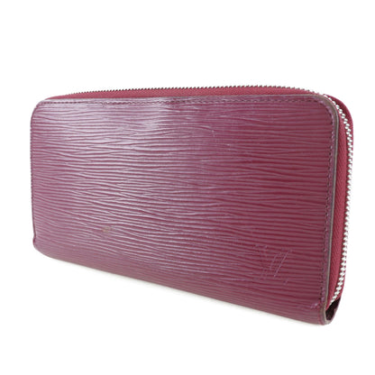 LOUIS VUITTON Long Wallet Purse Epi Leather Red Zippy wallet