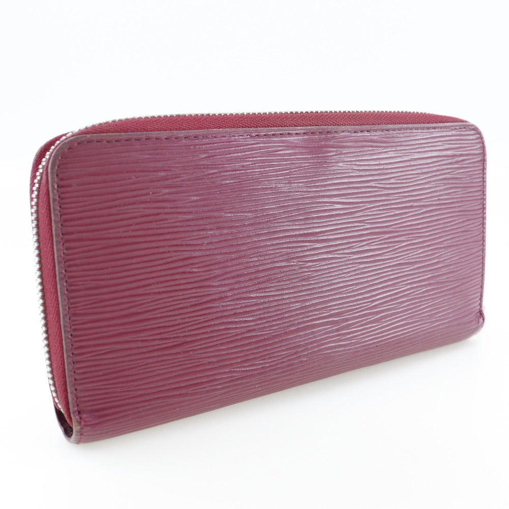 LOUIS VUITTON Long Wallet Purse Epi Leather Red Zippy wallet