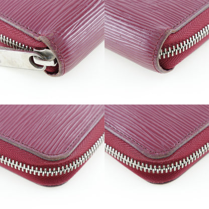LOUIS VUITTON Long Wallet Purse Epi Leather Red Zippy wallet