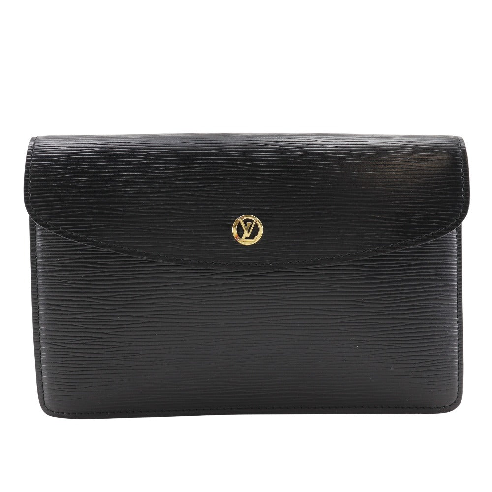 LOUIS VUITTON Clutch bag M52662 Epi Leather black business bag Montaigne 23