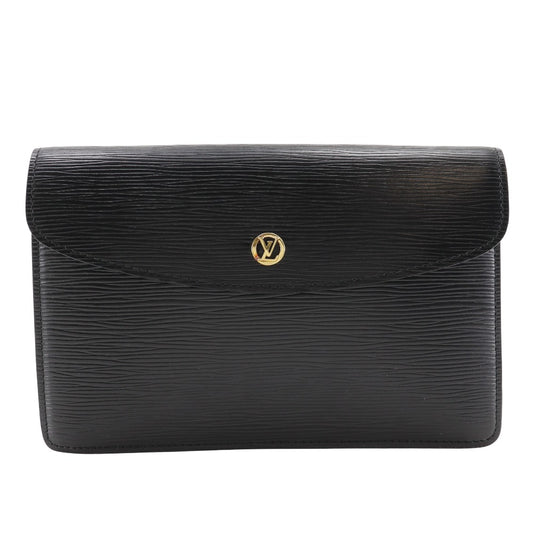 LOUIS VUITTON Clutch bag M52662 Epi Leather black business bag Montaigne 23