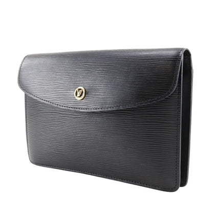 LOUIS VUITTON Clutch bag M52662 Epi Leather black business bag Montaigne 23
