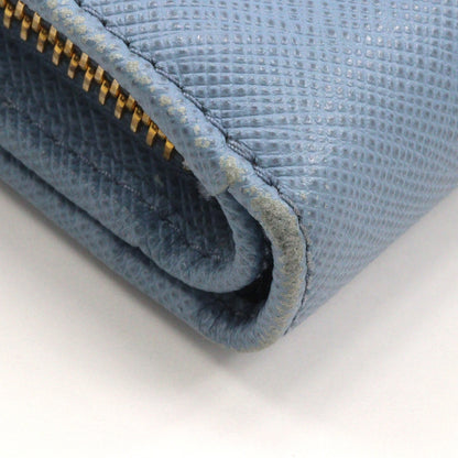 PRADA Bifold Wallet Safiano light blue