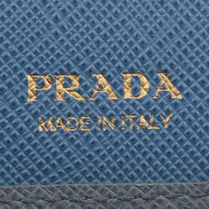 PRADA Bifold Wallet Safiano light blue