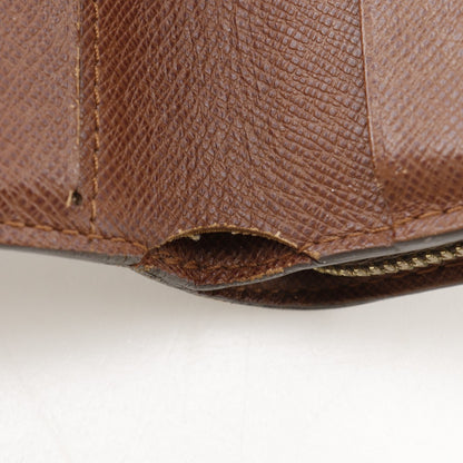 LOUIS VUITTON Bifold Wallet M61667 Monogram canvas Brown Compact zip