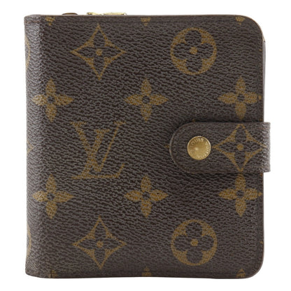 LOUIS VUITTON Bifold Wallet M61667 Monogram canvas Brown Compact zip