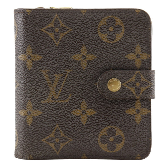 LOUIS VUITTON Bifold Wallet M61667 Monogram canvas Brown Compact zip