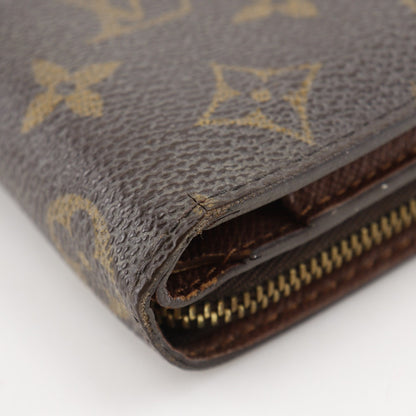 LOUIS VUITTON Bifold Wallet M61667 Monogram canvas Brown Compact zip
