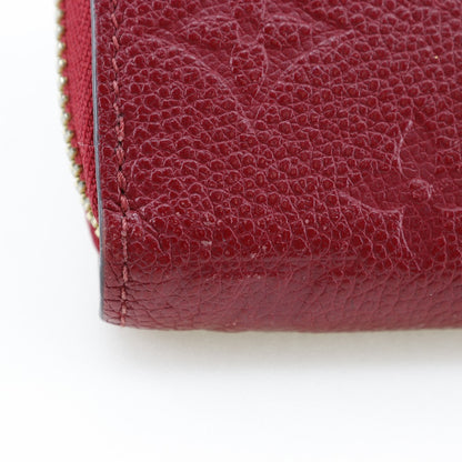 LOUIS VUITTON Long Wallet Purse M60737 Monogram Ann Platt Red Zippy wallet
