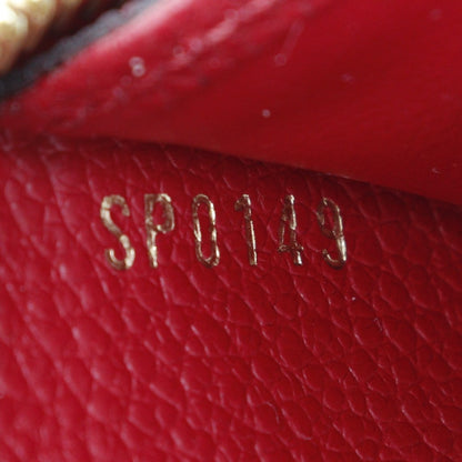 LOUIS VUITTON Long Wallet Purse M60737 Monogram Ann Platt Red Zippy wallet