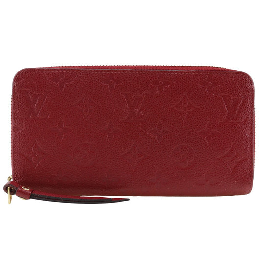 LOUIS VUITTON Long Wallet Purse M60737 Monogram Ann Platt Red Zippy wallet