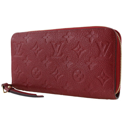 LOUIS VUITTON Long Wallet Purse M60737 Monogram Ann Platt Red Zippy wallet
