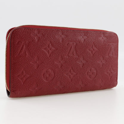 LOUIS VUITTON Long Wallet Purse M60737 Monogram Ann Platt Red Zippy wallet