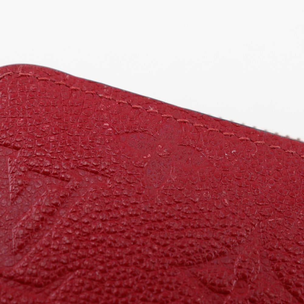 LOUIS VUITTON Long Wallet Purse M60737 Monogram Ann Platt Red Zippy wallet
