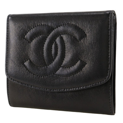 CHANEL Coin case lambskin black vintage COCO Mark