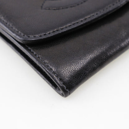 CHANEL Coin case lambskin black vintage COCO Mark