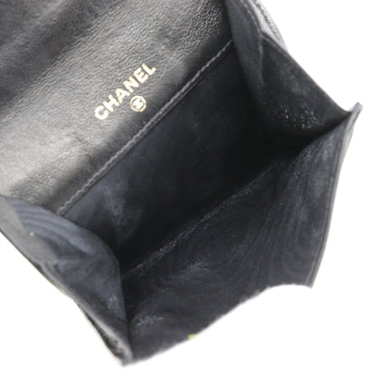 CHANEL Coin case lambskin black vintage COCO Mark