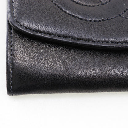 CHANEL Coin case lambskin black vintage COCO Mark