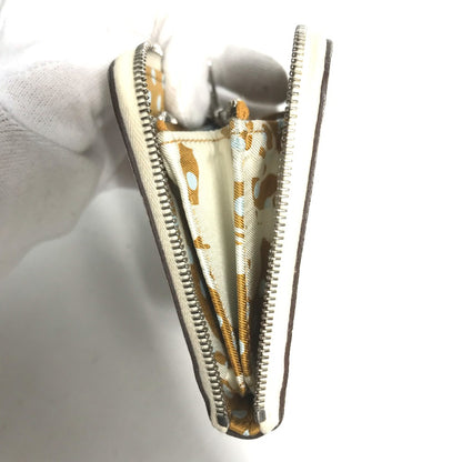 HERMES Coin case Epsom white Silk In Coin Pocket Compact Wallet Azap compact Women Used Authentic