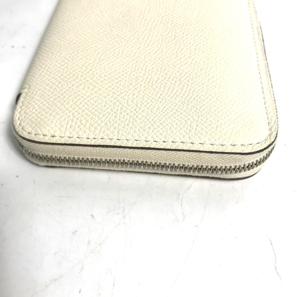 HERMES Coin case Epsom white Silk In Coin Pocket Compact Wallet Azap compact Women Used Authentic