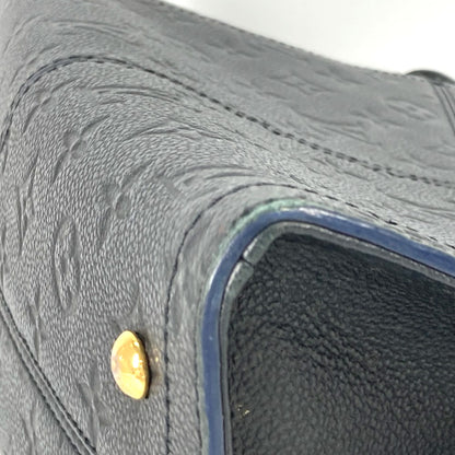 LOUIS VUITTON Handbag M54196 Monogram Ann Platt Leather Navy Monogram Ann Platt Three PM Women Used Authentic