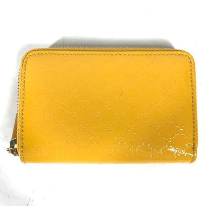GUCCI Coin case 255452 enamel yellow Sima line Micro Guccisima