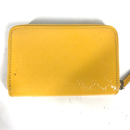 GUCCI Coin case 255452 enamel yellow Sima line Micro Guccisima