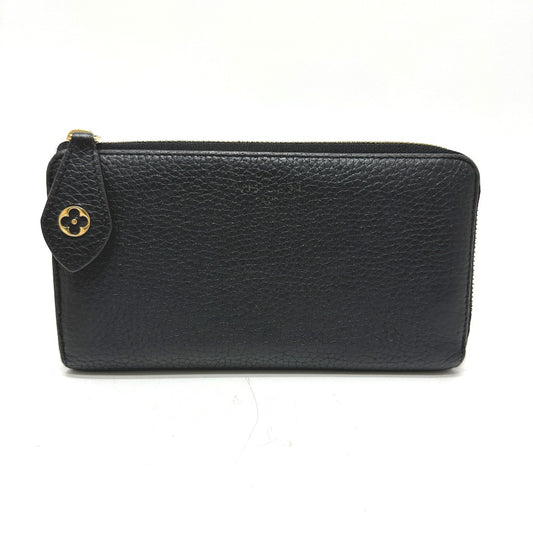 LOUIS VUITTON Long Wallet Purse M63102 Taurillon Clemence Leather black Portefeuille comet