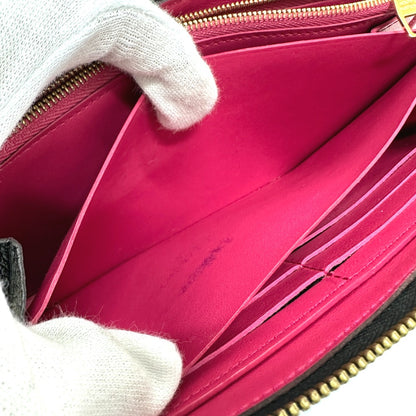 LOUIS VUITTON Long Wallet Purse M63102 Taurillon Clemence Leather black Portefeuille comet