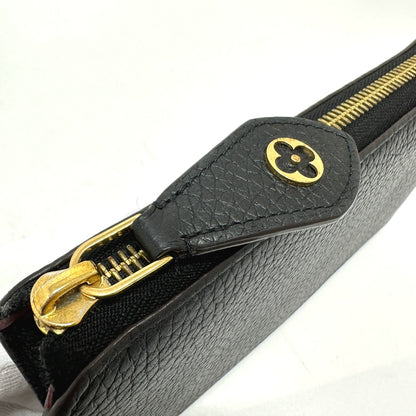 LOUIS VUITTON Long Wallet Purse M63102 Taurillon Clemence Leather black Portefeuille comet