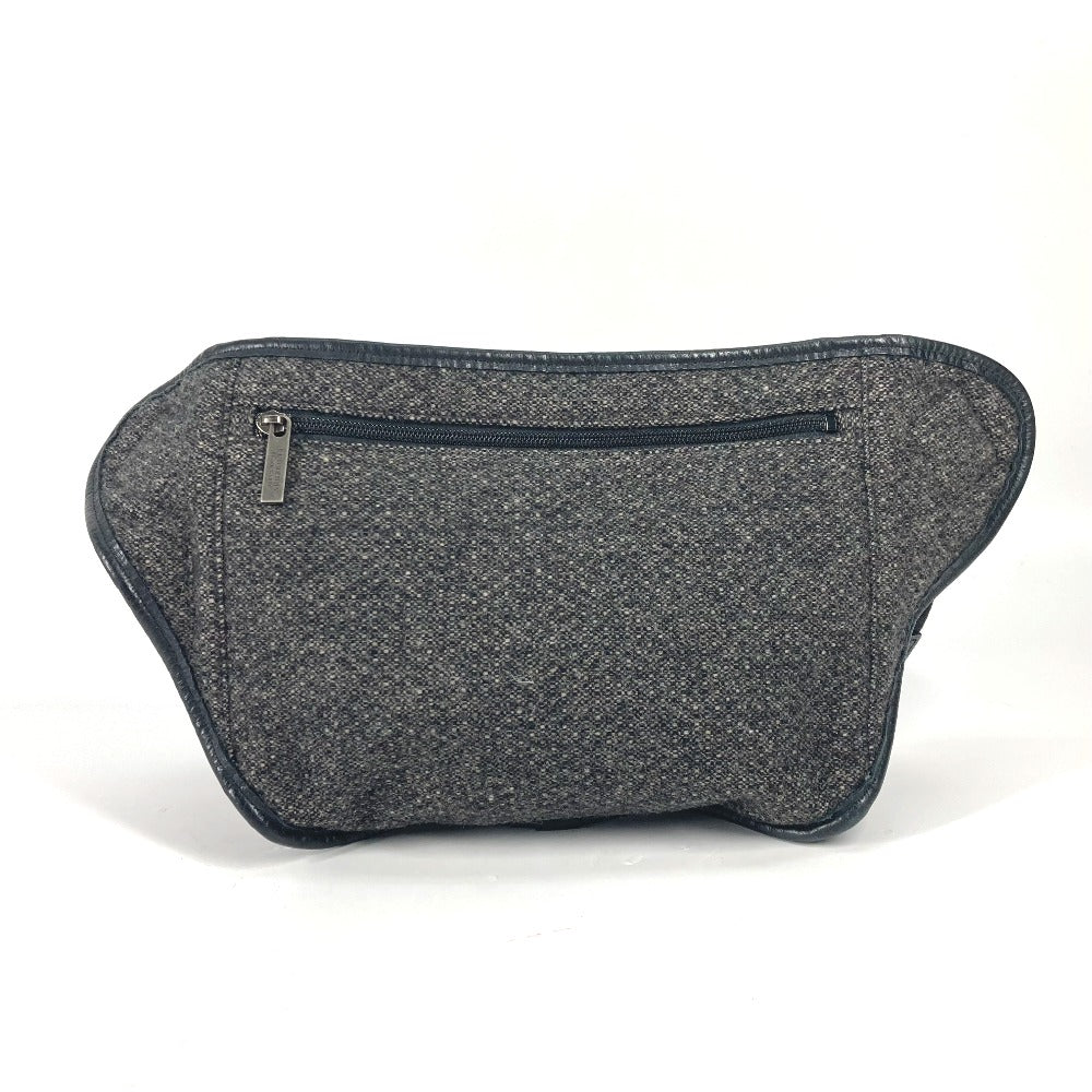 BURBERRY Sling bag Wool, Leather Gray type Black label Waist bag