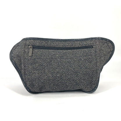 BURBERRY Sling bag Wool, Leather Gray type Black label Waist bag