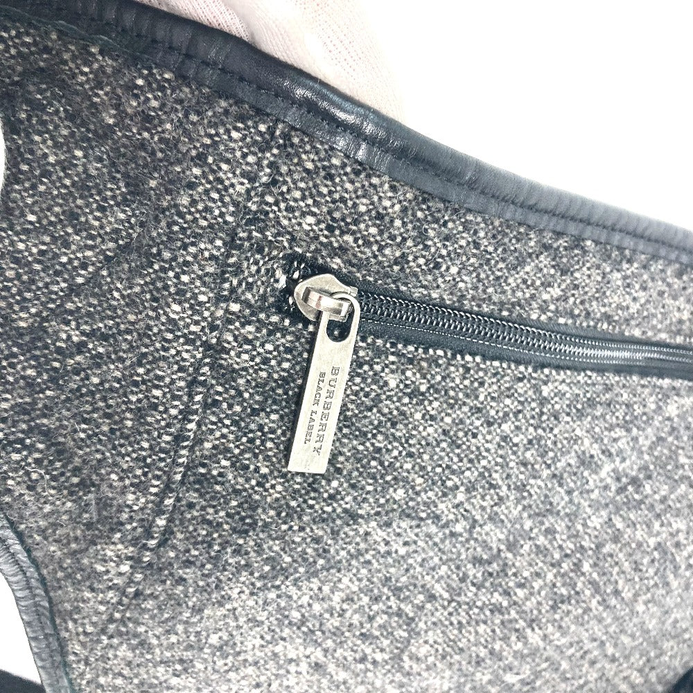 BURBERRY Sling bag Wool, Leather Gray type Black label Waist bag