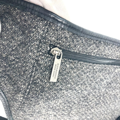BURBERRY Sling bag Wool, Leather Gray type Black label Waist bag