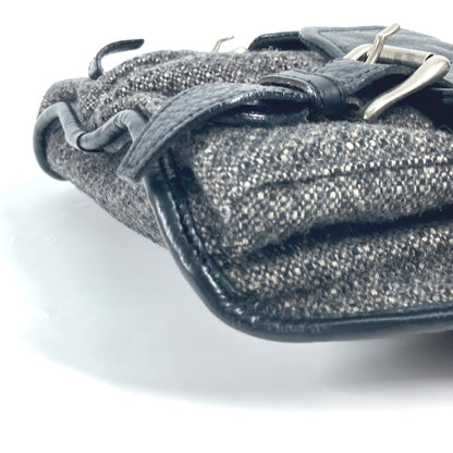 BURBERRY Sling bag Wool, Leather Gray type Black label Waist bag