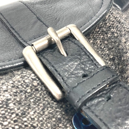 BURBERRY Sling bag Wool, Leather Gray type Black label Waist bag