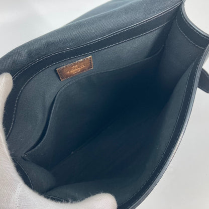 Berluti Shoulder Bag PVC / Leather Black type Crossbody flap Flaneur Small mens Used Authentic