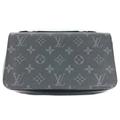 LOUIS VUITTON Long Wallet Purse M61698 Monogram Eclipse Canvas black Monogram Eclipse Zippy XL mens Used Authentic