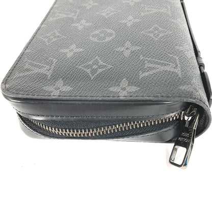 LOUIS VUITTON Long Wallet Purse M61698 Monogram Eclipse Canvas black Monogram Eclipse Zippy XL mens Used Authentic