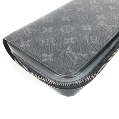 LOUIS VUITTON Long Wallet Purse M61698 Monogram Eclipse Canvas black Monogram Eclipse Zippy XL mens Used Authentic